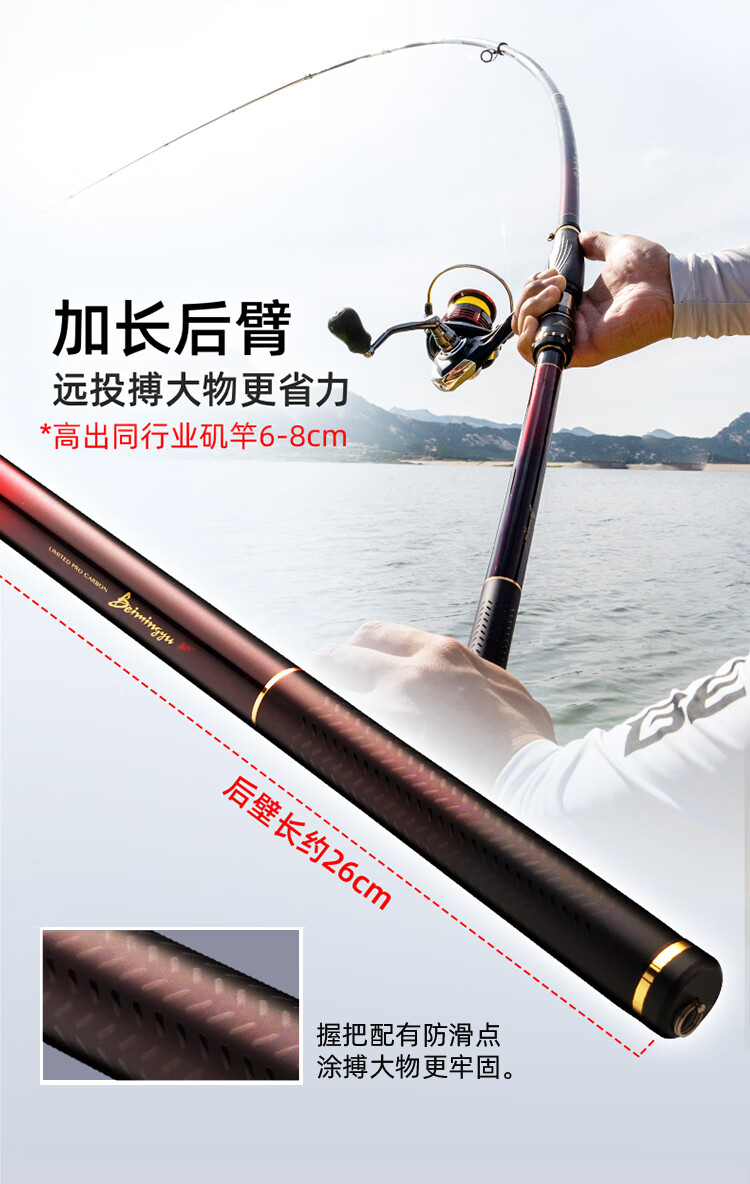 北溟鱼鱼竿矶钓竿碳素超硬超轻远投竿长节大导环矶竿飞龙矶 超硬6号 5 3m单竿 鱼竿鱼线 垂钓用品 运动户外 企业采购审批一站式商城