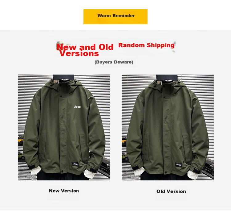JEEP Men's Jacket, Spring And Autumn Casual Loose Windbreaker Workwear Clothing, Army Green, L 8