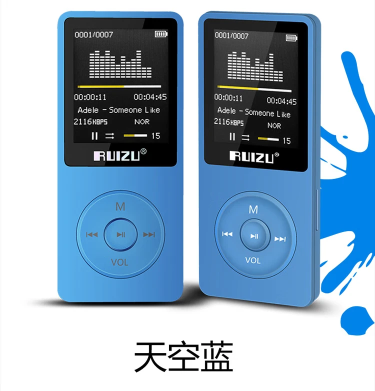 Ruizu RUIZUX02 4G Black Sports MP3/MP4 Music Player Mini Student Walkman Portable E-Book English Listening Card Recording Pen Ruizu RUIZUX02 4G Black Sports MP3/MP4 Music Player Mini Student Walkman Portable E-Book English Listening Card Recording Pen