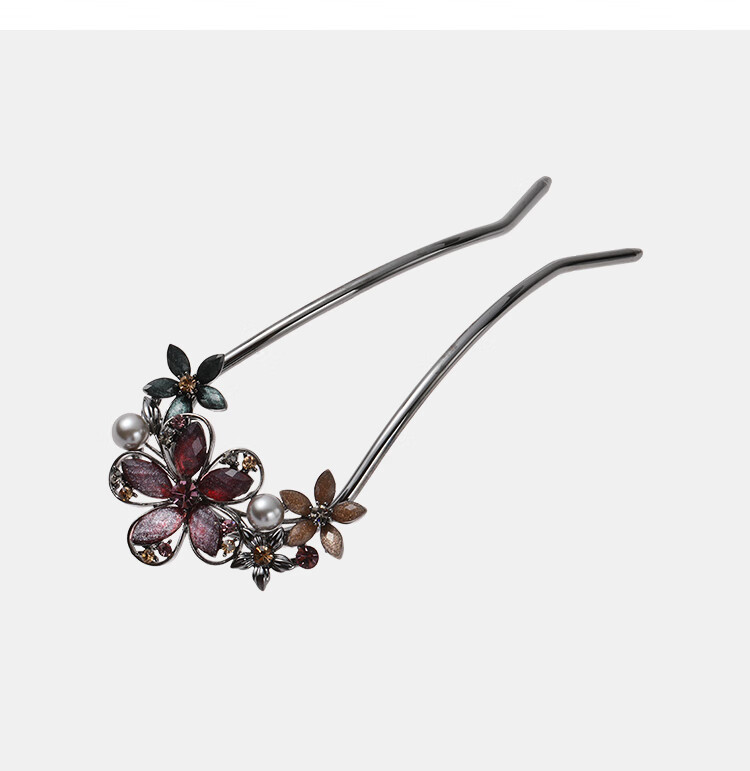 CHIMERA U-Shaped Hairpin, Back of Head Bun Maker, Hair Fork for Chignon, Hair Stick for Qipao And Hanfu, Women's Mid-Autumn Festival Gift 6