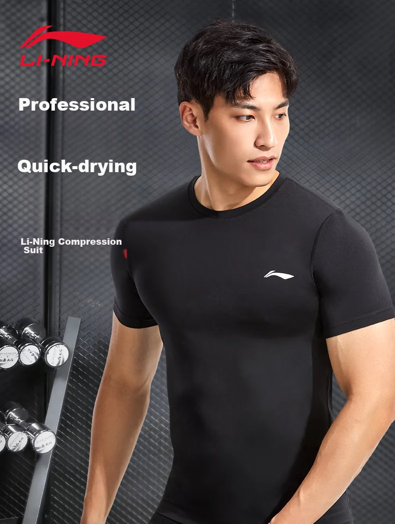 LI-NING Sleeveless Sports Running Quick-Dry Vest for Men and Women Yoga Fitness Breathable Cool Top Black 2XL 1