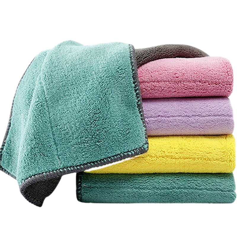 MEIJIARIJI Cleaning Cloths, 25*25cm*5 Pack, Household Cleaning Kitchen Wipes, Car Washing Towels, Dishwashing Cloths