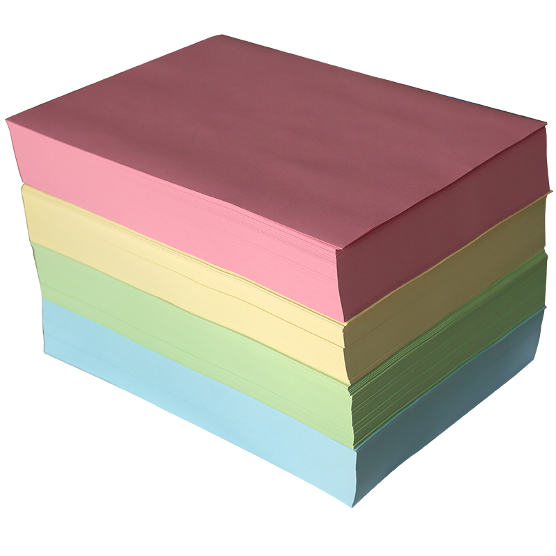 DOCON 70g A4 Color Multifunction Copy Print Pagination Paper Light Yellow 500 Sheets for Binding Machine Cover