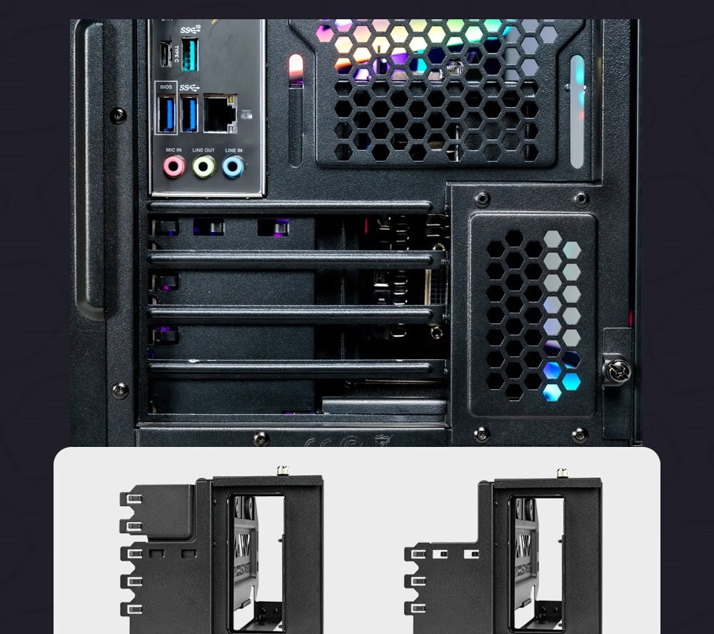 CoolerMaster Graphics Card Bracket V3 Kit (Compatible with All MATX And ATX Cases / Modular Design / PCI-E 4.0 Adapter Cable) 9