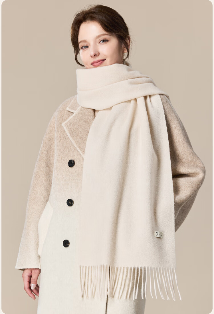 JIUMU Pure Wool Scarf for Women, Autumn And Winter Neck Warmer, Ladies' Warm Shawl, Gift for Women, Gift for Mom, Mid-Autumn Festival Birthday Present 8