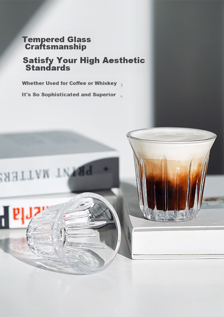 Bincoo Hand Brewed Coffee Glass Vintage Dirty Coffee Cup Australian White Cup Espresso Cup - Transparent 200ml 11