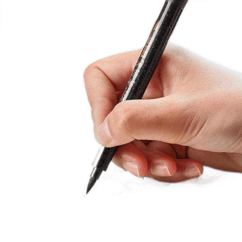 Liupinshuyuan Shuli Pen Calligraphy Practice Fountain Pen-Style Brush Pen, Small Regular Script for Sutra Copying, Refillable Signature Pen for Primary School Students And Adult Beginners, Specialized Hard Pen for Large And Medium Regular Script Hand-Drawn Art Brush