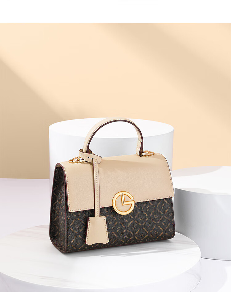 Goldlion Women's Handbag, Versatile Tote Bag, Small Square Purse for Women, Birthday Gift 8