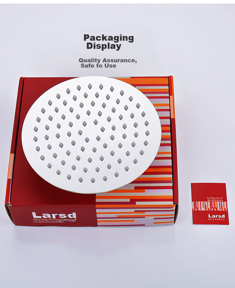 Larsd Handheld Shower Head, Stainless Steel Shower Sprayer, Round Ultra-Thin Top Spray Head AL8072 10