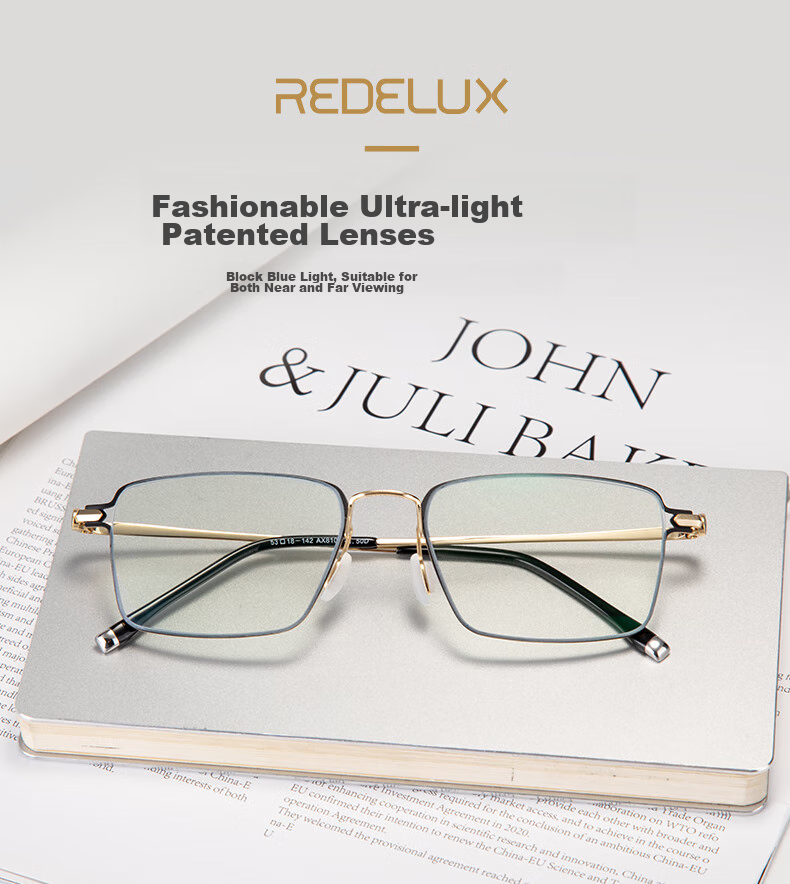 Xiyanghong Reading Glasses, High-Definition Anti-Blue Light, Bifocal Automatic Zoom, Ultra-Light Full-Frame Reading Glasses AX8102, 100 Degrees 2