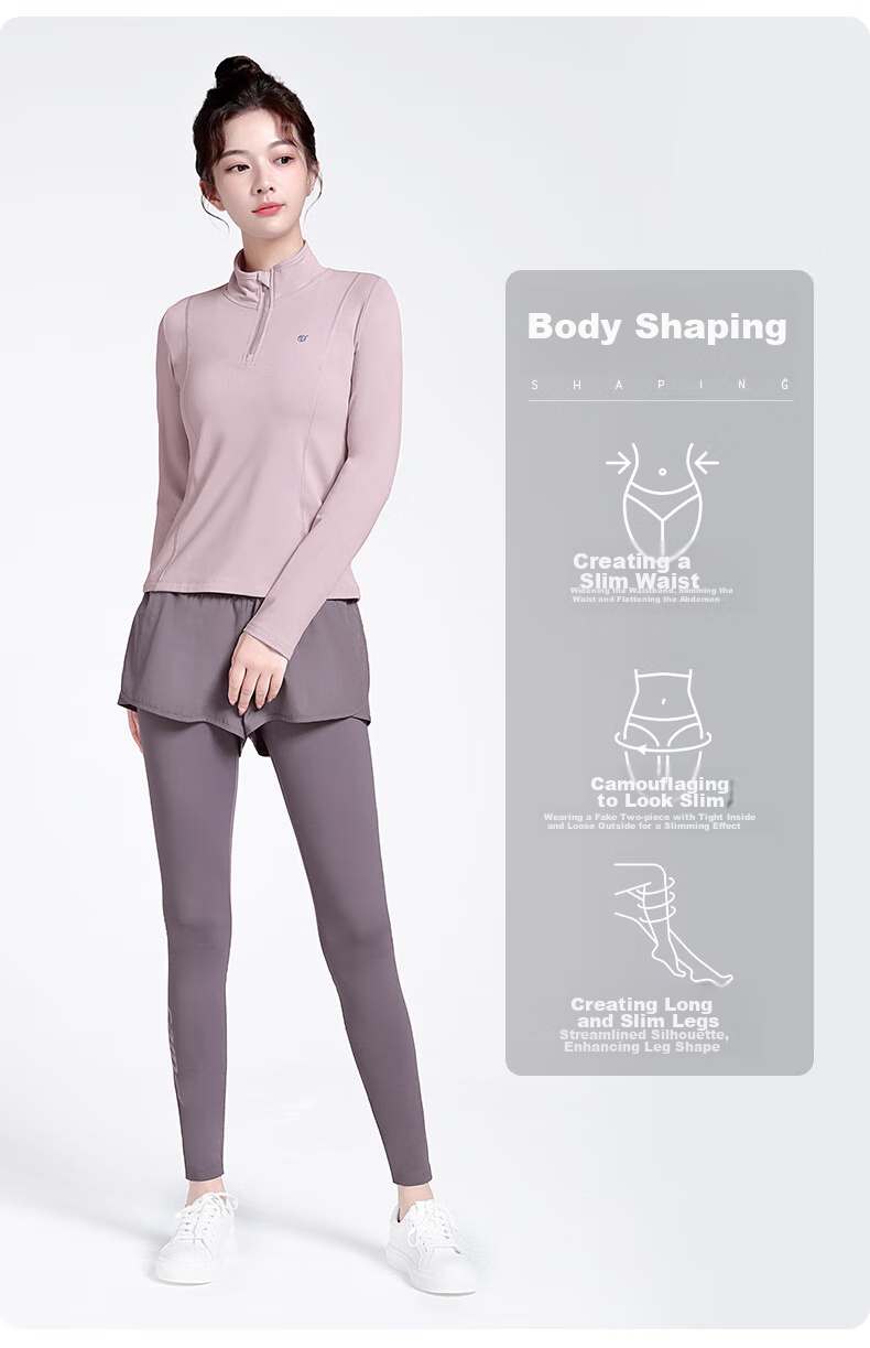 CAMEL Women's Sportswear Set, New Yoga Fitness Pilates Elastic Short-Sleeve Shorts And Pants Five-Piece Workout Outfit 51