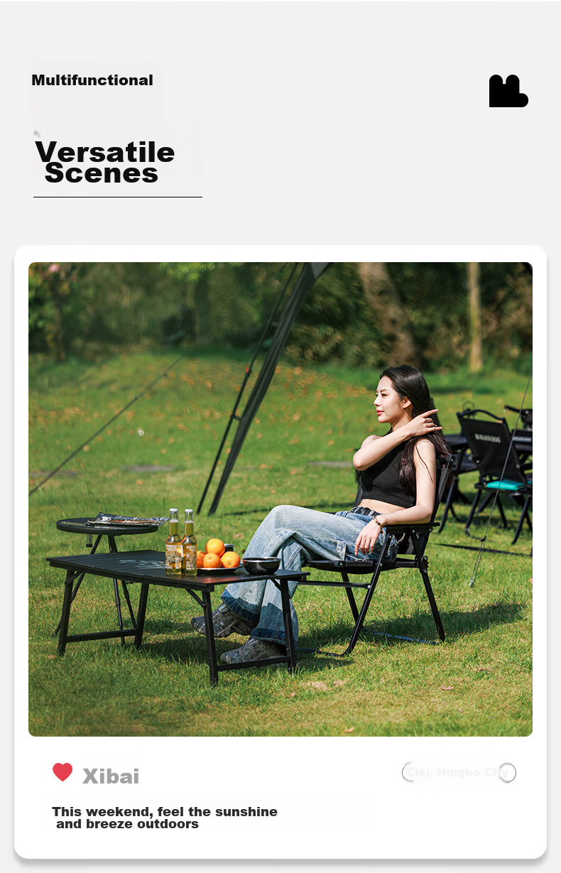 Black Dog Outdoor Camping Folding Chair, Sketching Chair with Backrest, Camping Fishing Stool, Kmit Chair 11
