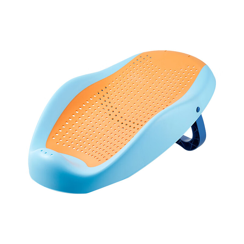 Rikang Baby Bath Bed, Bathing Aid, Infant Support Frame, Newborn Non-Slip Soft Rubber Lying Board, X1027, Misty Blue