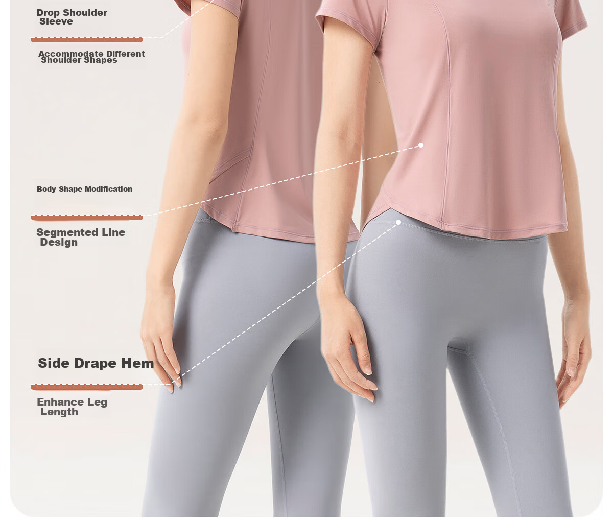 361° Women's Sports Fitness Yoga Top for Spring And Summer, Running Short-Sleeve T-Shirt, Stylish Quick-Dry Yoga Wear 7