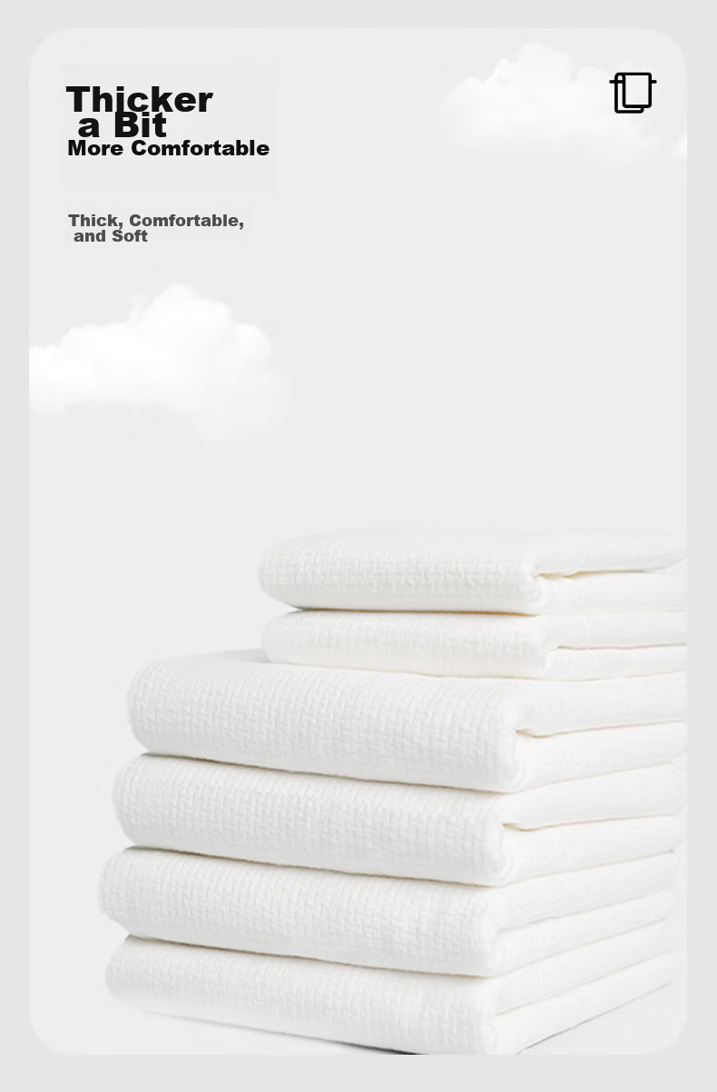 COTTON SHOOTS Disposable Bath Towels, Extra Large And Thick, for Business Trips And Travel, Beach Use, Highly Absorbent, Large Size Towels, 6 Pieces, 70*140cm 3