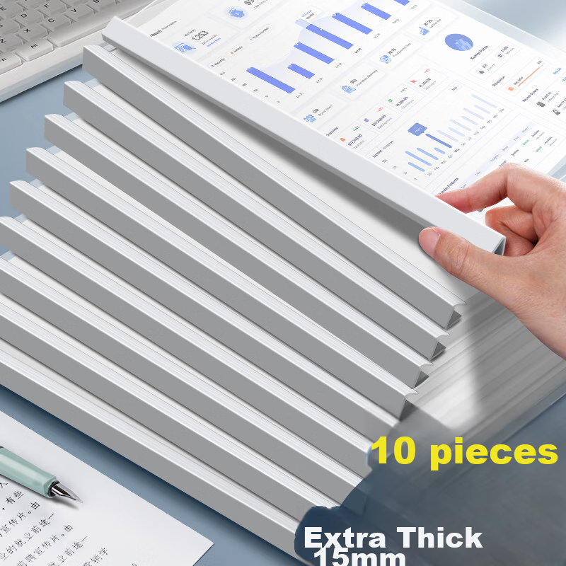 Xinshida 10-Pack 15mm Lever Arch Files, A4 Thick Loose-Leaf Folders, Document Organizers for Office Use, Can Hold Approximately 130 Sheets, Triangular Rods Durable, Suitable for Students And Offices