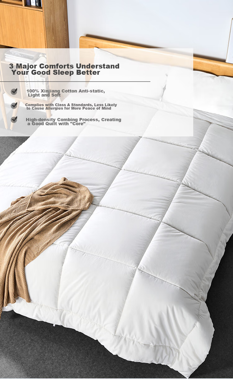 One's Member 100% Natural Xinjiang Cotton Quilt, Pure Cotton Comforter, Winter Thick Warm Blanket, No Mesh, All-Cotton Filling, 2.0x2.3 Meters, 8 Ji 2