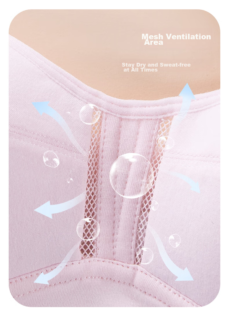 FitonTon 2-Pack Girls' Cotton Thin Bras for High School and Middle School Students Summer Developmental Bra 9