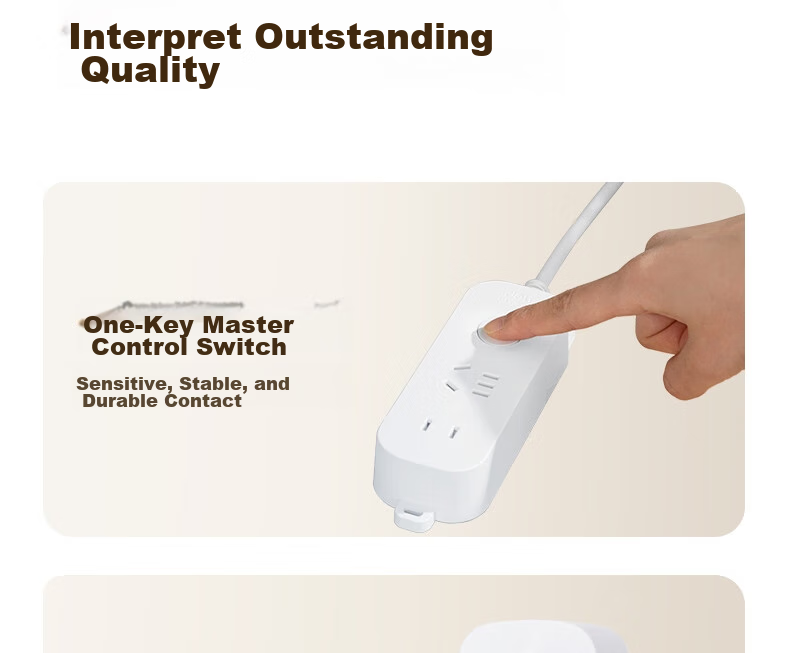 Deli New National Standard 3C Certified Power Strip, Extension Cord with Master Switch, 1+1 Outlets, 1.8 Meters, LU9050(1.8) 24