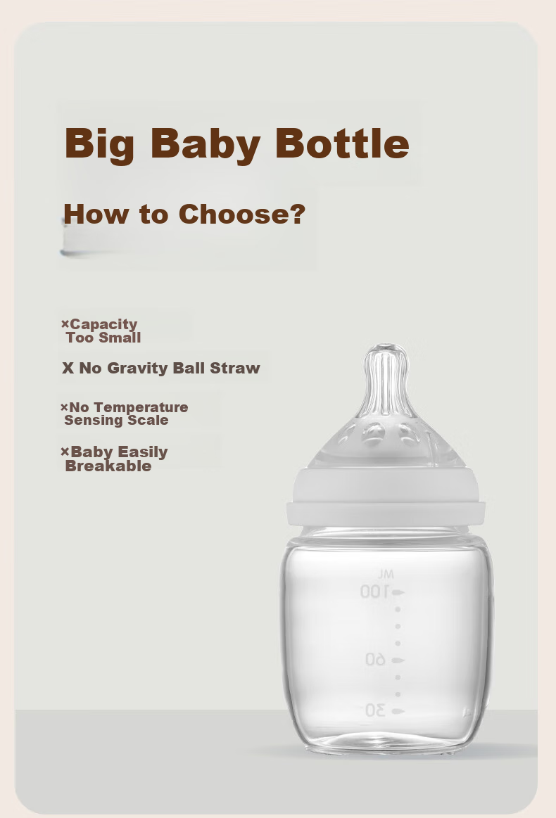 Kamidi PPSU Baby Bottle, Newborn Infant Large Size, Breast-Like Weaning Straw Bottle, 210ml - 3 Holes 3