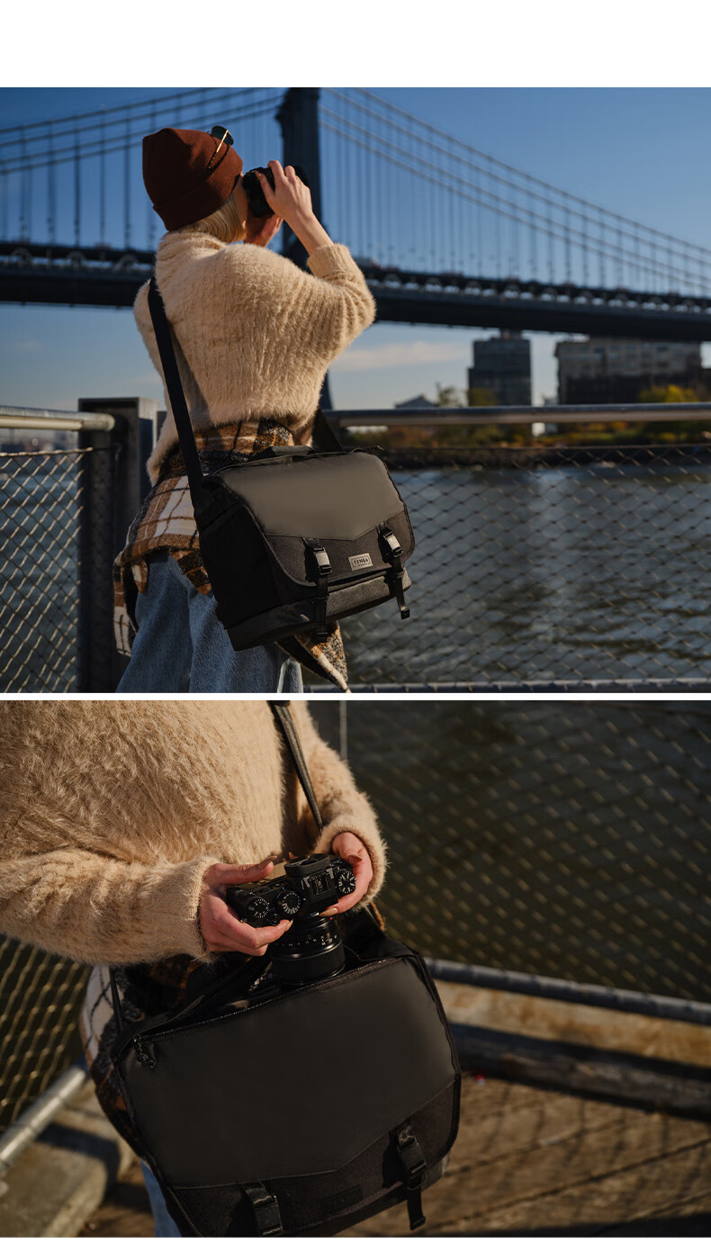 Tianba Tenba Camera Inner Bag, Shoulder Photography Bag, Mirrorless Camera Storage Inner Case, 9-Inch Black, Jinang 636-628 6