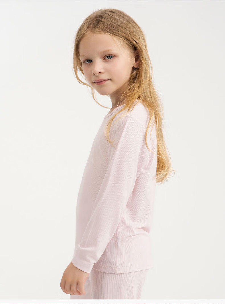 AIMER KIDS Little Heater [Light Warmth] Thermal Underwear for Girls, Moisture-Wicking And Heat-Generating Autumn Top And Pants Set, Oil Chestnut Brown, Size 160 10