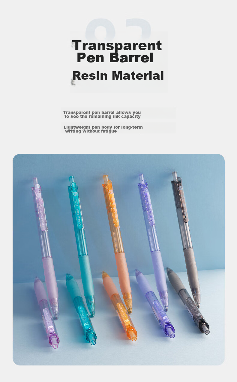 SAKURA Mechanical Pencil 0.5mm Student Writing Drawing Drafting NOCKS Series Triangular Grip Non-Slip Mechanical Pencil Candy Blue 5