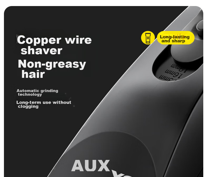 AUX Electric Hair Clipper, Professional Hair Trimmer for Adults, Complete Set of Professional Hair Cutting Tools And Accessories 11