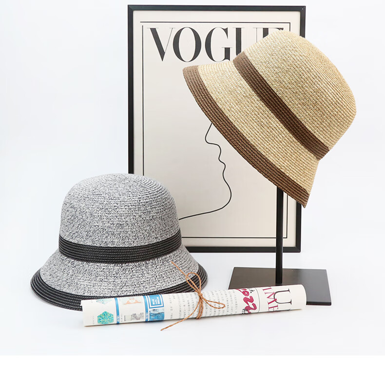 MARJA KURKI (MARJAKURKI) Mother's Birthday Gift, Fisherman Hat, Sun Hat, Sun Protection Straw Hat, Anziru Su, Beige 7