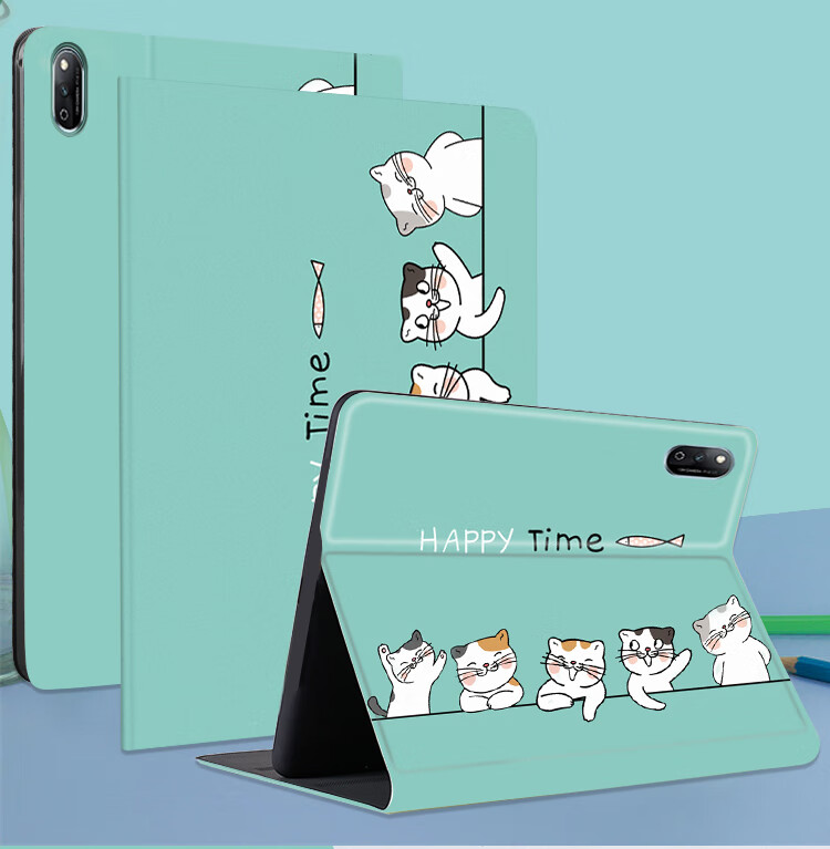 Jiangming Compatible with Honor Tablet Case V7, 10.4-Inch 2021 Model Tablet Silicone Soft Shell, Smart Sleep Thin Shockproof Cute Painted Patter 12