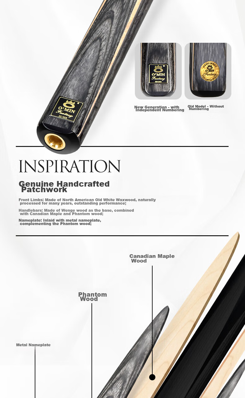 Aomi New Dream Pool Cue, Black 8 Snooker Cue Set, Black Eight Small Tip, 16 Color Ball Cue, Snooker Billiard Cue 5