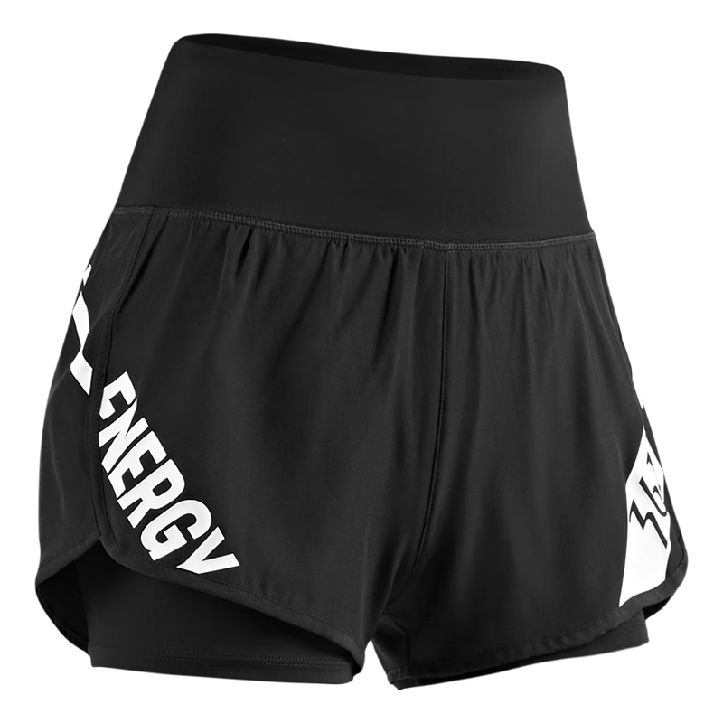 361° Women's Sports Fitness Yoga Shorts, Summer Lightweight, Faux Two-Piece Design, Breathable, for Outdoor Cycling And Running