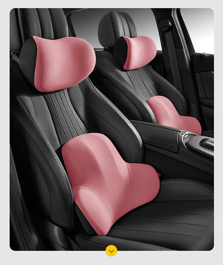 Buleishen Car Headrest, Neck Support Pillow, Lumbar Support Cushion, Automotive Accessory, Black, Suitable for Xiaomi SU7 20