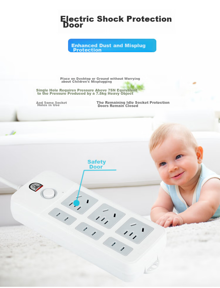 Zidantou New National Standard Safe Power Strip/Extension Cord/Power Bar/Power Strip/Power Board/Long Cord 6 Outlets Total Length 9.5 Meters TS-8691c 5