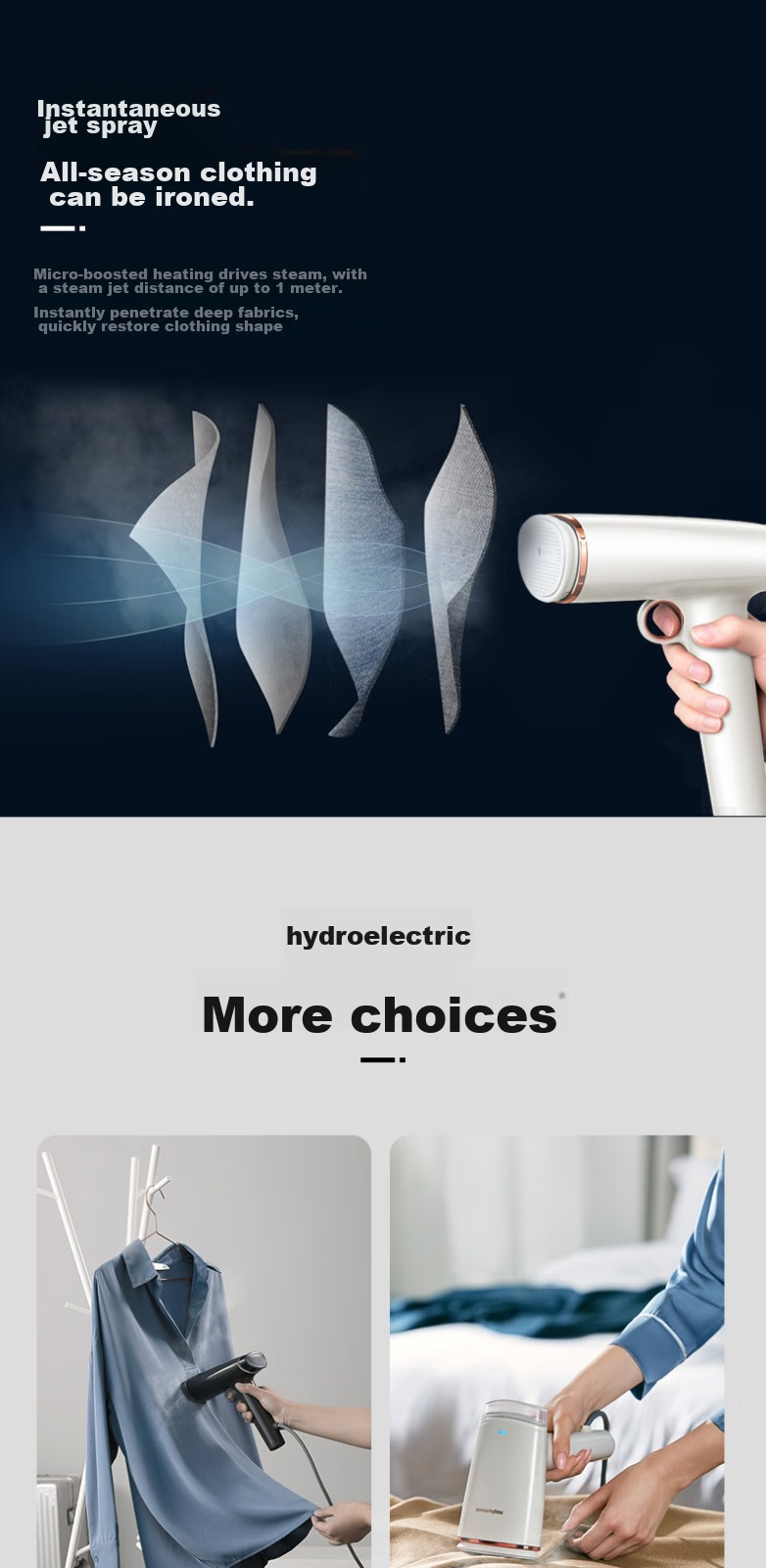 Morphyrichards Handheld Garment Steamer, Home Steam Iron, Mini Portable Steamer MR2030 White 8