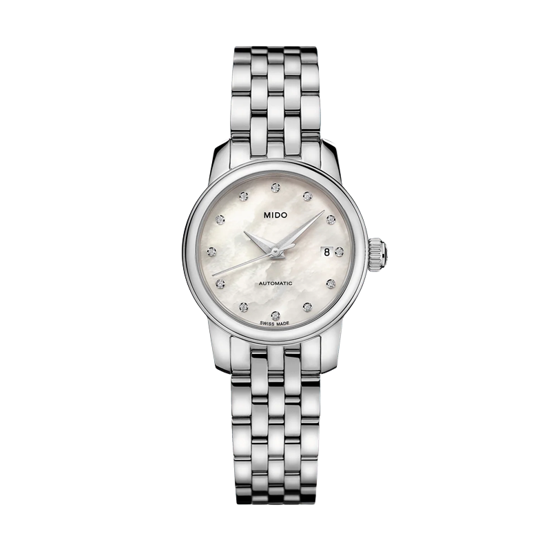 MIDO Swiss Watch, Ballon Bleu Mini Small Dial, Fashionable Elegant Mechanical Steel Strap Women's Watch, Gift for Girlfriend