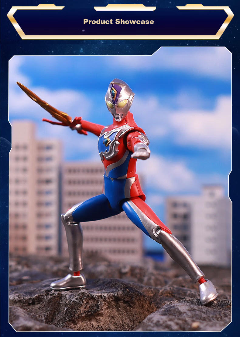 LDCX Dijasailo Blaze Ultraman Action Figure Set Gift Box Toy for Boys Children's Birthday New Year Christmas Gift 6