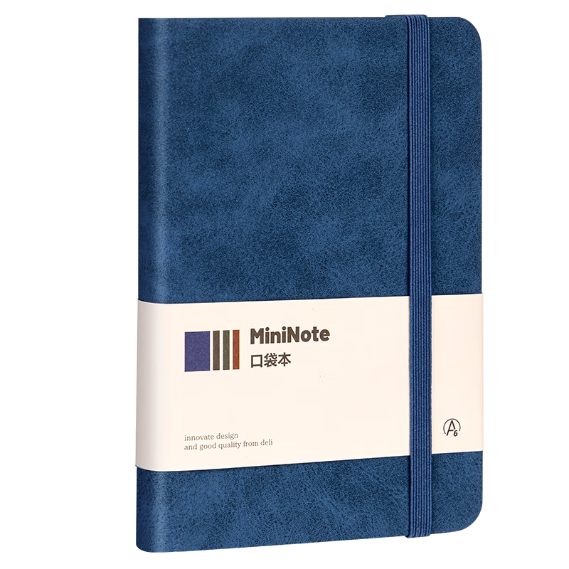 Deli Fashion Pocket Notebook A6/96 Sheets Portable Notebook Creative Pocket Mini Notebook Journal Vocabulary Planner Blue BP118
