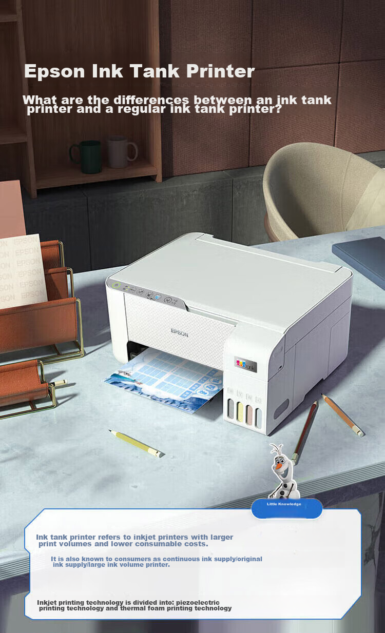 EPSON L3353 Ink Tank Color Printer New Model WiFi Wireless Printing Copy Scan Home AI Learning Printer 7