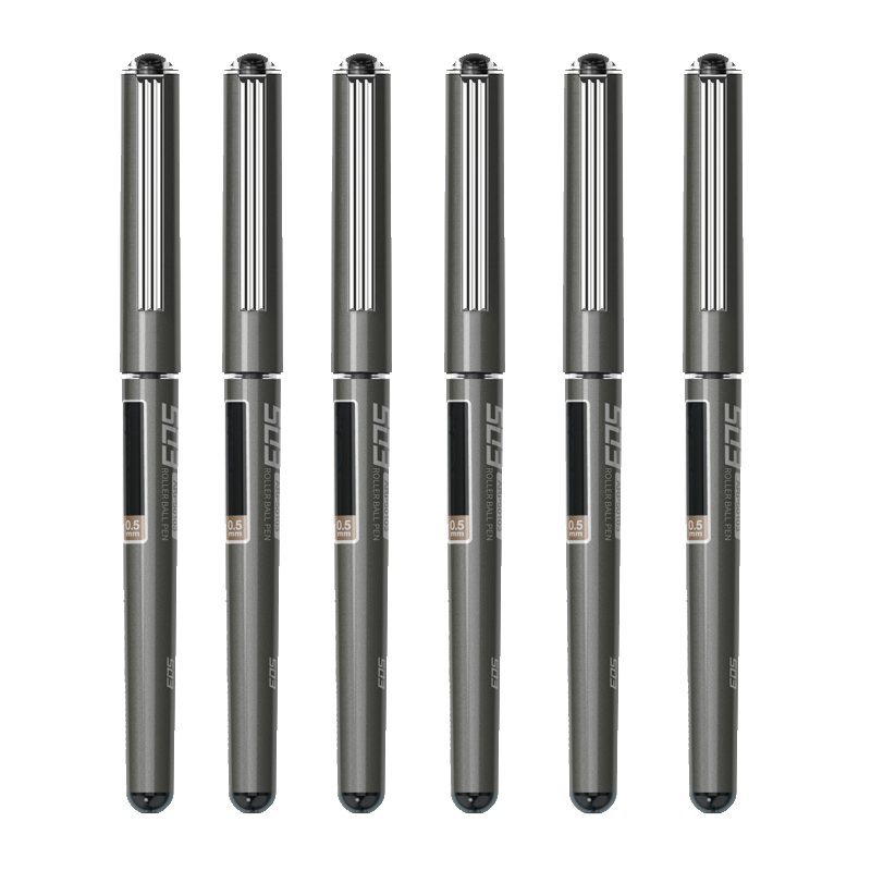 M&G Stationery 0.5mm Black Gel Pen, Direct Liquid Quick-Drying Rollerball Pen, 503 Full Needle Tube Signing Pen Ink Pen, 6 Pens/box ARP50108