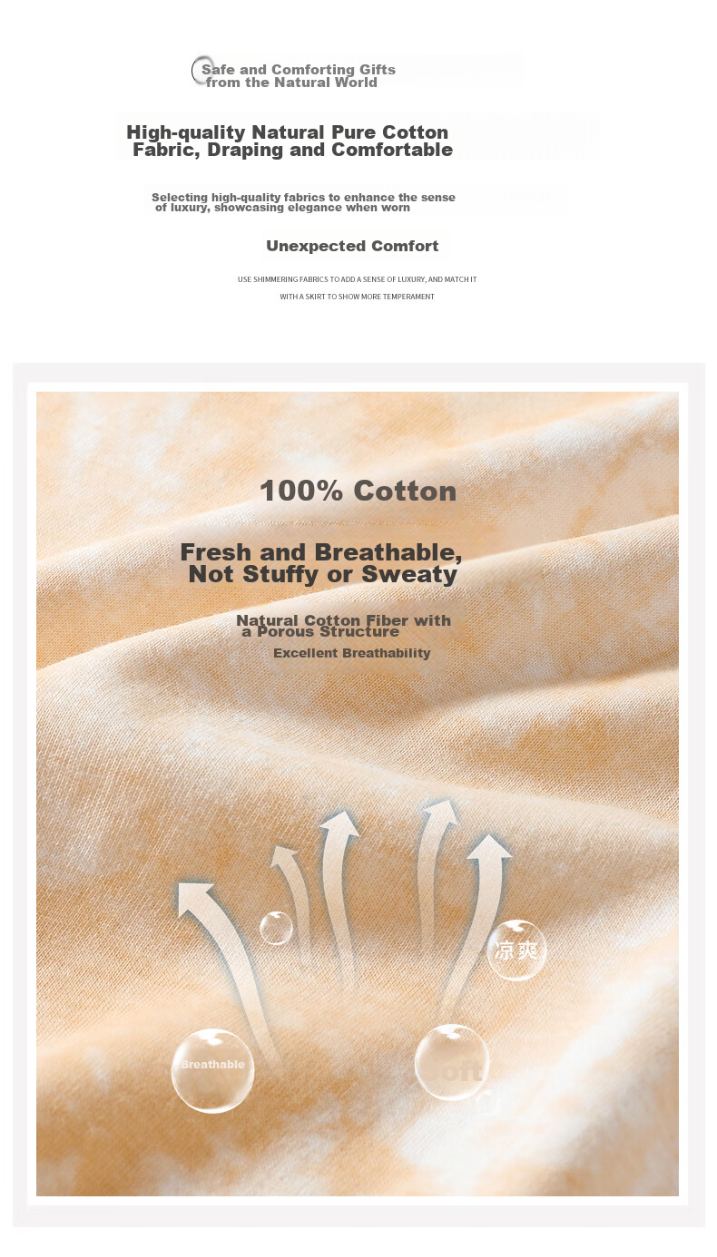 Baleno 100% Pure Cotton Dopamine Tie-Dye Short-Sleeve T-Shirt for Women, Summer 2025 New Women's Clothing, Round Neck Loose Half-Sleeve 5