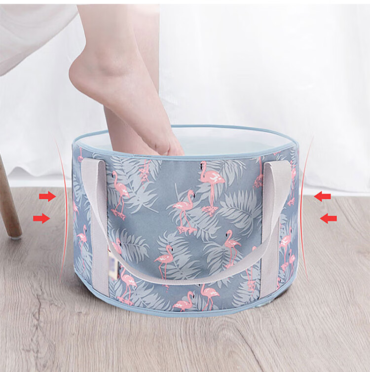 40,000km Foldable Foot Soaking Bucket Portable Insulated Foot Bath Bag for Home and Dormitory Use 11