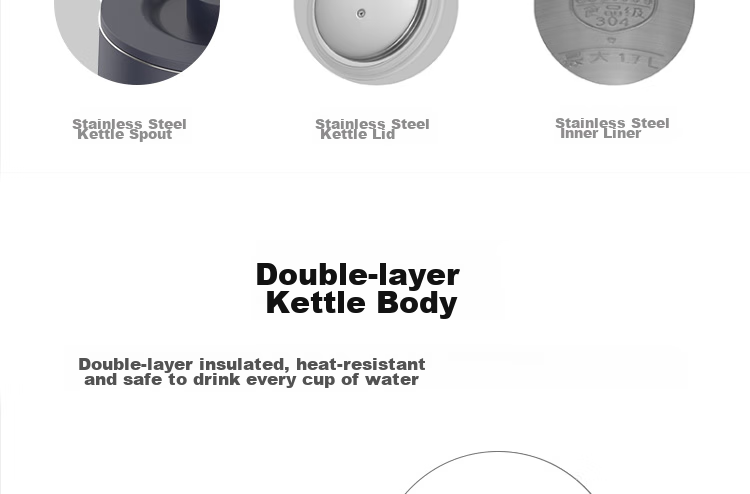 Joyoung Electric Kettle, 1.7L Capacity, Seamless Inner Pot, Double-Layer Temperature Lock, Anti-Scalding Design, for Home Use, Model K17FD-W6310 11