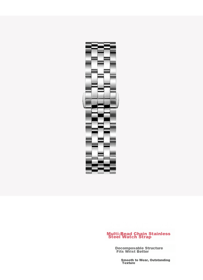FIYTA Core Motion Series "Wealthy Leader" Automatic Mechanical Men's Watch with Two-Tone Steel Bracelet Holiday Gift for Men 9