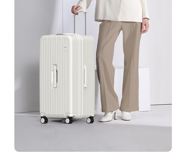 SUMMIT Luggage, 26-Inch Trolley Suitcase, Pure PC Material, Trunk 37, Wet And Dry Separation, PC2519 Black 4