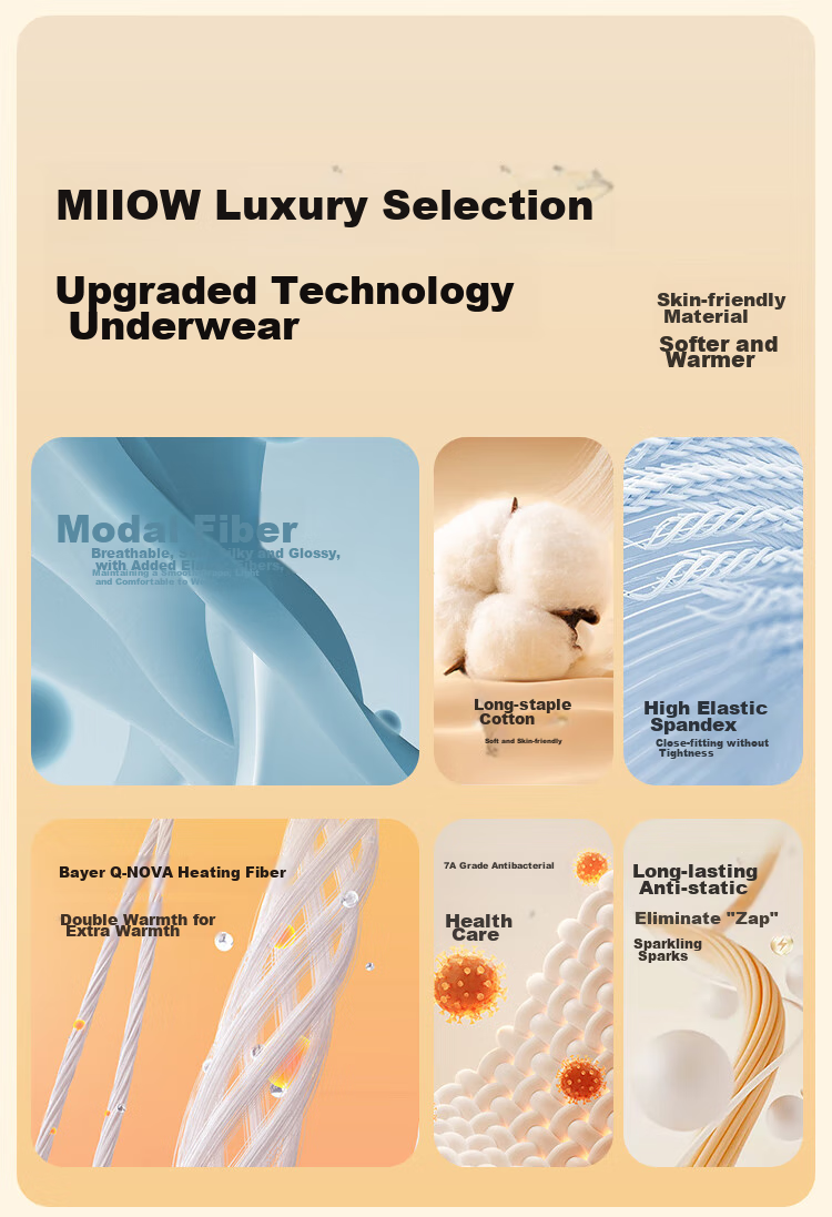 MiiOW Modal Thermal Underwear for Men, Tech-Heated Warmth, Visible Darts, Waist Protection, German Velvet Single Pants, Men's Trousers, Lining Pants, Platinum Gray, 2XL 2