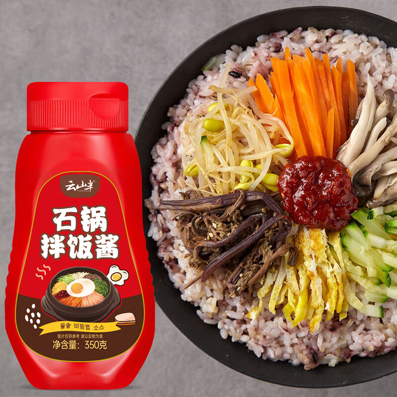 云山半韩式石锅拌饭酱350g 烤肉酱调味酱 韩国料理炒年糕甜辣酱