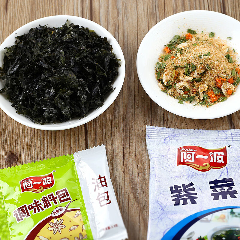 阿一波速食紫菜汤124g（12人份） 冲泡即食方便调味汤料带油包