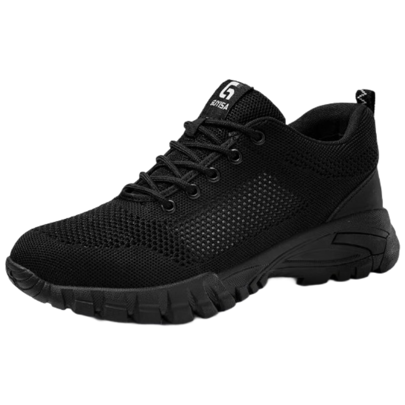 JUNBU Safety Shoes for Men, Summer Breathable Anti-Smashing Anti-Puncture Steel Toe Cap Wear-Resistant Safety Work Site Shoes 1125T Size 43