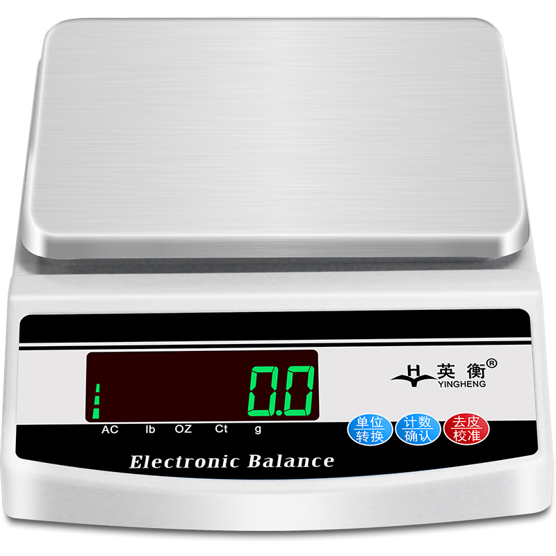 Yingheng High-Precision Electronic Balance, Accurate Electronic Gram Scale, Laboratory Small Platform Scale, Jewelry Electronic Scale, 10kg 0.1g
